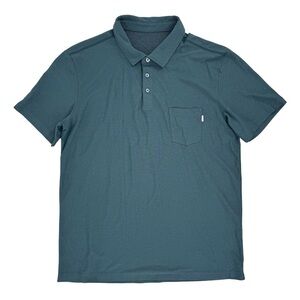 Vuori Ace Performance Pique Polo Large Teal Blue Casual Golf Athleisure